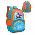 Main: Pink 3D cat character school backpack with crown pocket front view