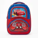 Red racing car print 3D school backpack front view