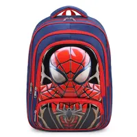 3D Heroes Backpack - Superhero Print School Bag for Kids front view