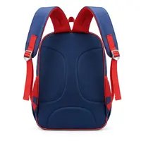 Superhero backpack side view showing padded straps