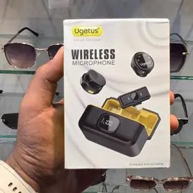 Ugetus Q8 wireless mic in Eco Mode for extended battery life