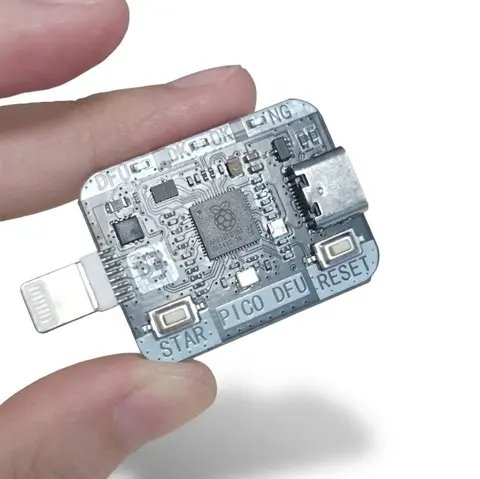 B4 PICO DFU tool USB Type-C port and START RESET buttons