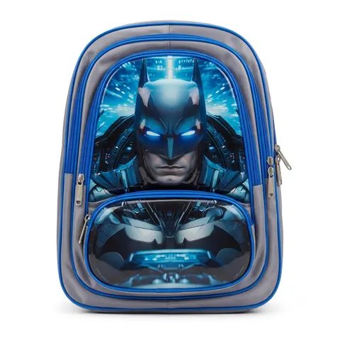 3D Heroes Backpack - Superhero Print School Bag for Kids front view