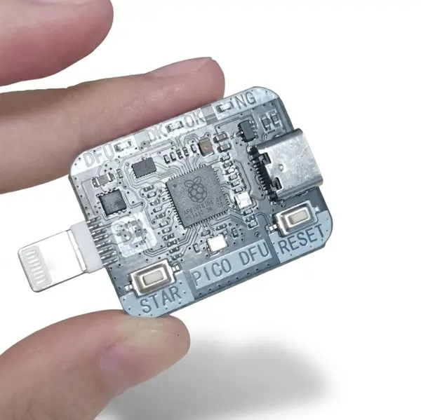 B4 PICO DFU tool USB Type-C port and START RESET buttons