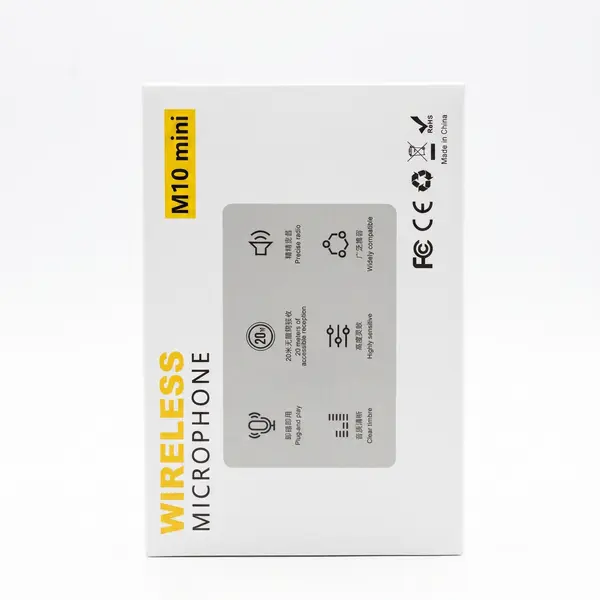 Ugetus M10 Mini wireless mic in Eco Mode for extended battery life