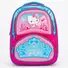 Crown-shaped front pocket detail on purple unicorn backpack