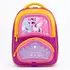 Purple unicorn print 3D school backpack front view