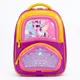 Purple unicorn print 3D school backpack front view